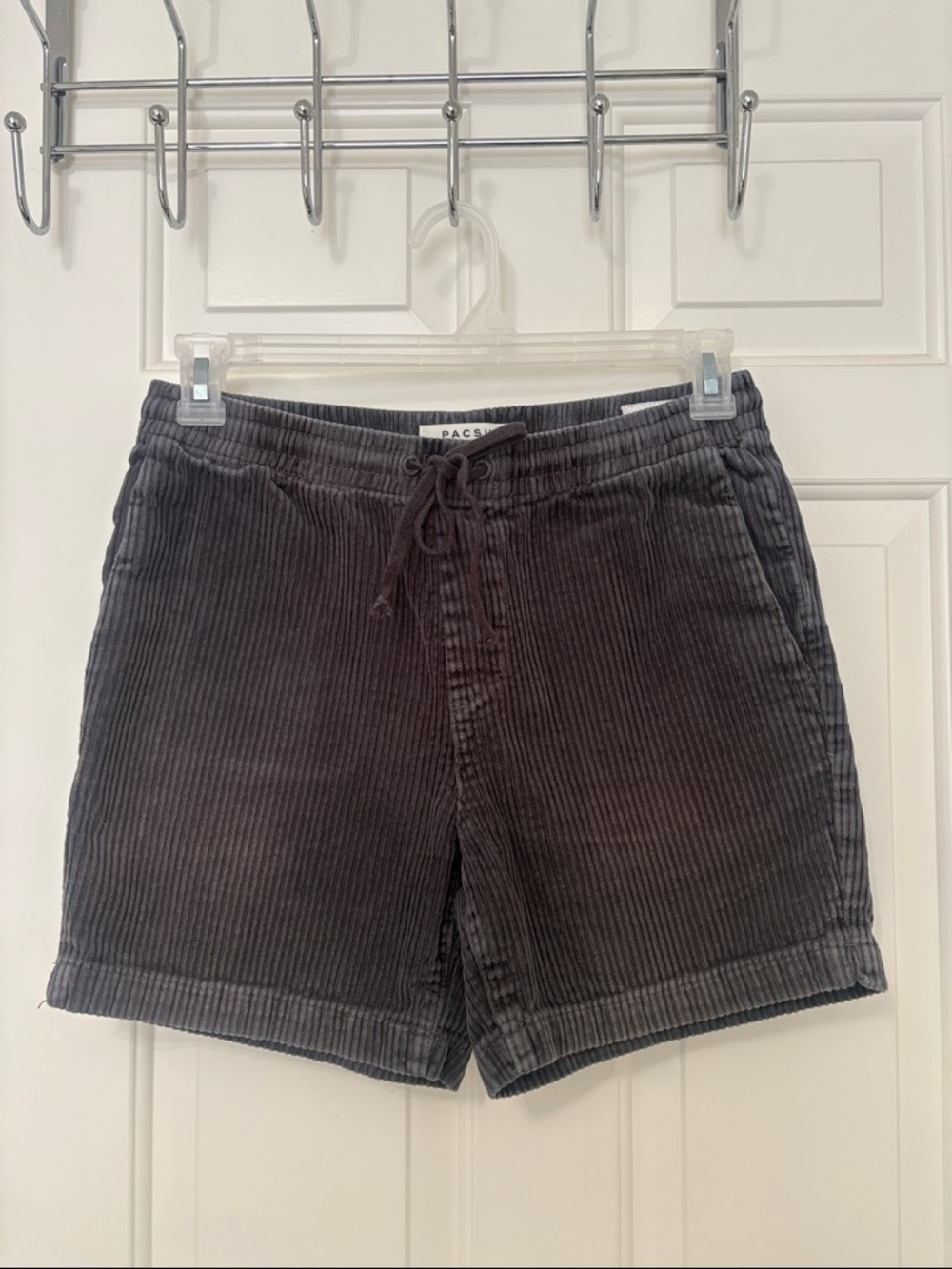 Men’s Charcoal Gray Corduroy Shorts
